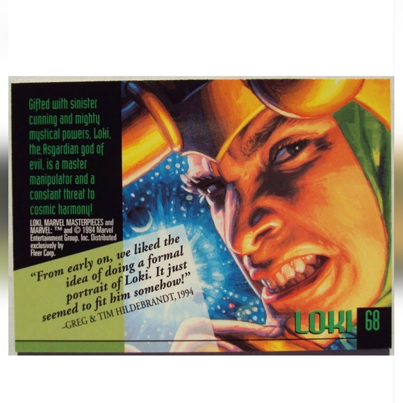 Loki Trading Card🦸 Marvel Universe 🔥 - Picture 2 of 2